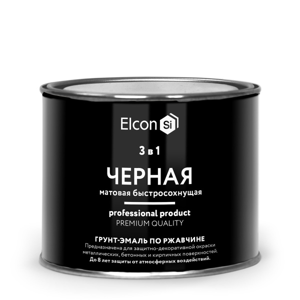 Грунт-эмаль по ржавчине 3в1 "Elcon" желтая матовая 0,4кг (24) ССС