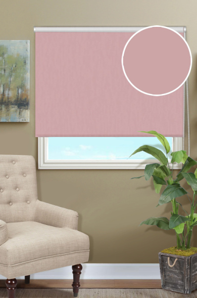 Мини Ролета  Светонепроницаемоя  цвет розовый кварц  83*170  СНЯТЫ С ПРОИЗВОДСТВА