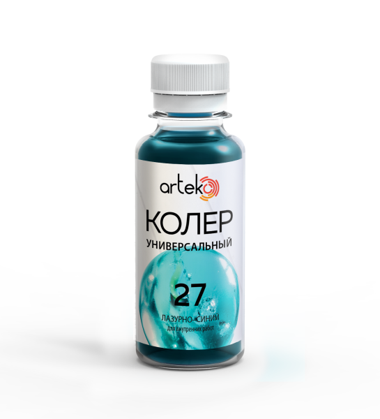 Паста колеровочная универсальная лазурно-синий     №27   "АРТЭКО" 0,1кг (6)