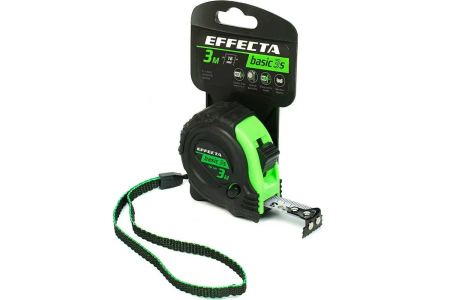 Рулетка Effecta Basic 3S с магнитом 3м/16мм,3 стопа (570316S)