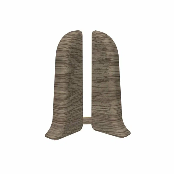 Торцевые (пара) к плинтусу 55мм "Лексида" 205 Дуб капучино (упак. 10 пар)