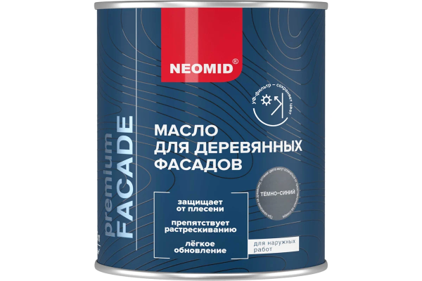 Масло для деревянных фасадов "NEOMID PREMIUM FACADE" графитовый 2,0л