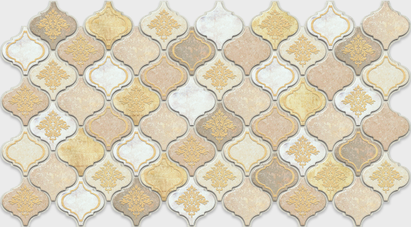 Панель ПВХ Мозайка "Восточный орнамент бежевый"  0,3мм 955х488мм (10) Регул ССС
