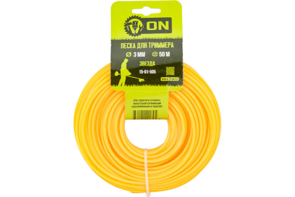 ON Леска для триммера "звезда" 2,4мм 50м