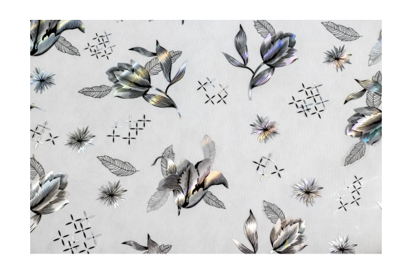 Клеенка силиконовая Dekorelle 026-S (серебро прозр фон) 0,8*20м