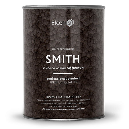 Грунт-эмаль 3в1 с молотковым эффектом "Elcon Smith"
