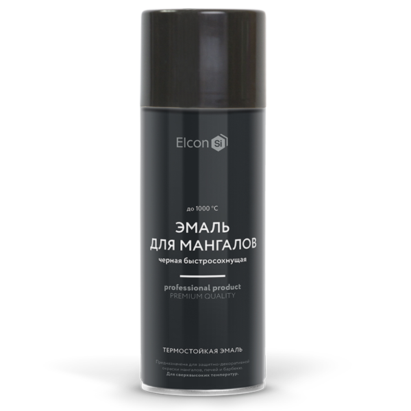 Эмаль термостойкая для мангалов "Elcon Max Therm" черная 1000 градусов 0,8кг (12)