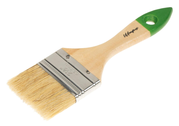 Кисть плоская Штрих  38мм деревянная ручка, натуральная щетина (12)