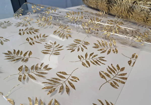 Клеенка силиконовая Dekorelle 236- G (золото/прозрачный фон) 0,6*20м