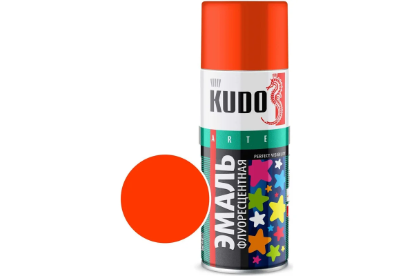 Эмаль флуоресцентная оранжево-красная "KUDO" KU-1206 (12) ССС