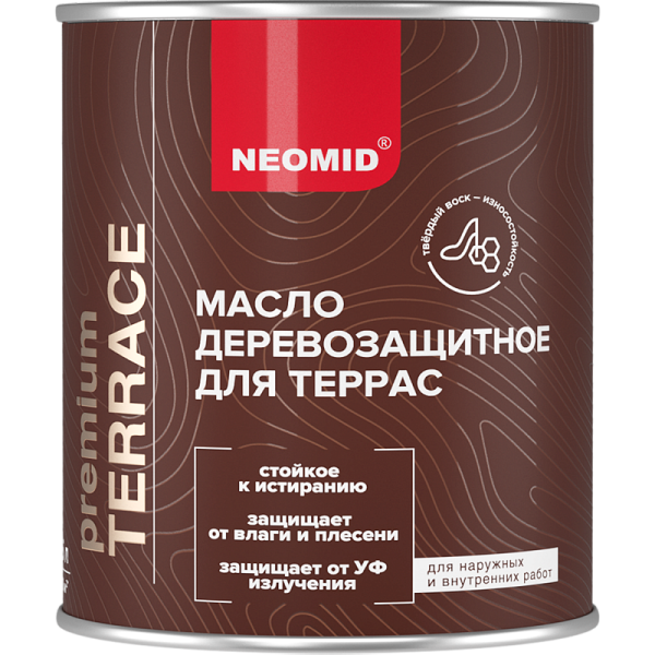 Масло  для террас "NEOMID PREMIUM TERRACE" орех 0,75л