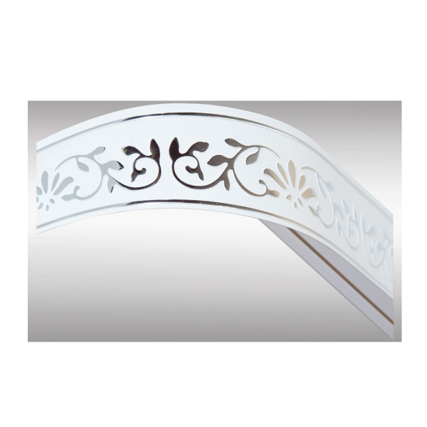 Карниз "Лира" 2,4 белый с серебром МК