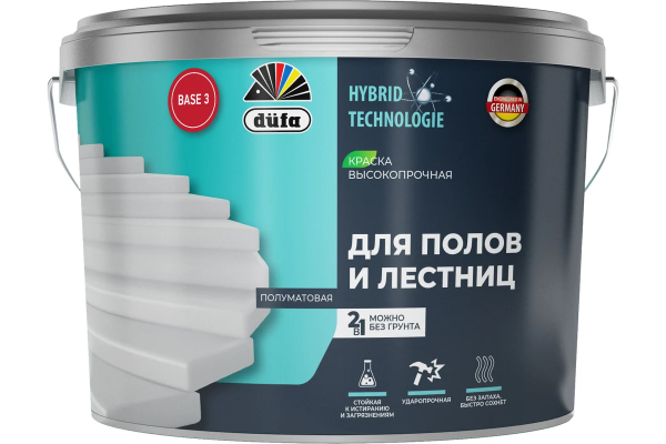Краска "Dufa" для полов и лестниц  база3  8,1л