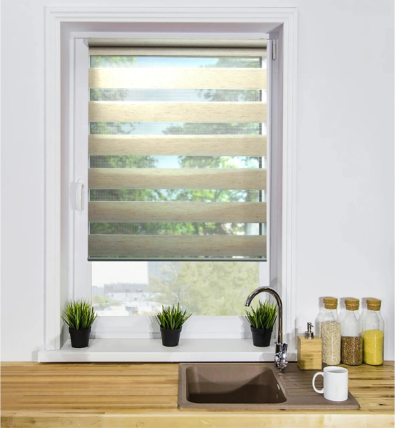 Мини Ролета День-ночь "Грация"  LB 10-11 180*170 (бледно-розовый лён) Р ВЫВЕДЕНЫ