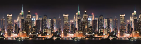 Фартук "Город/Ночной город" ABS-пластик (термоперевод) 3000*600*1,5мм