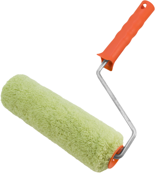 Валик полиакрил зеленый Black White 240мм, d 42мм, 2К ручка 8мм, ворс 18мм