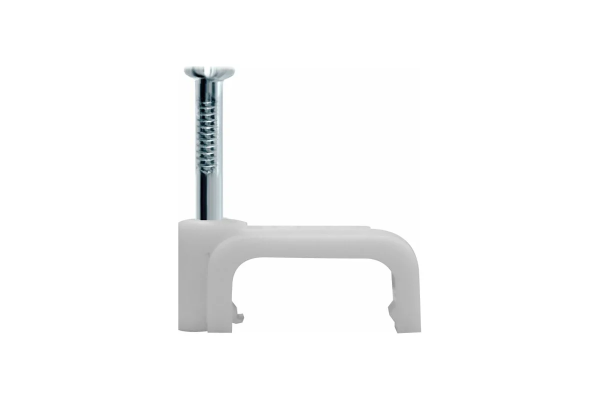 Скоба 8мм плоская пластиковая (уп. 50шт) VKL electric (1/500)