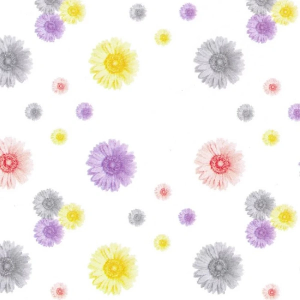 8536 Пленка 0,45*8м самокл.HONGDA цветы на белом COLOR DECOR