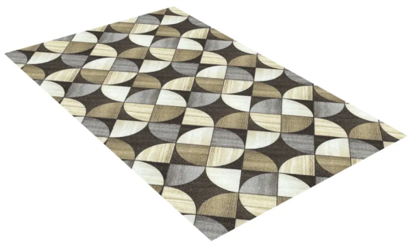 Коврик-дорожка вырезной  icarpet PRINT антискользящий (143) "Медальон" 80 х 1500 коричнево-серый