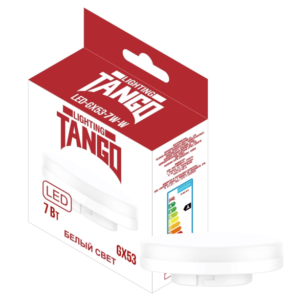 Лампа светодиодная 7W GX53 LED 4000K 220V (TANGO LED-GX53-7W-W)