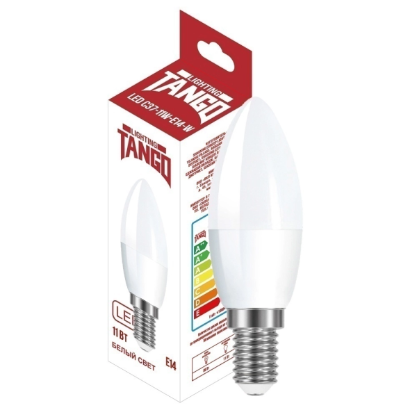 Лампа светодиодная TANGO свеча11W E14 4000K 220V (TANGO LED C37-11W-E14-W)