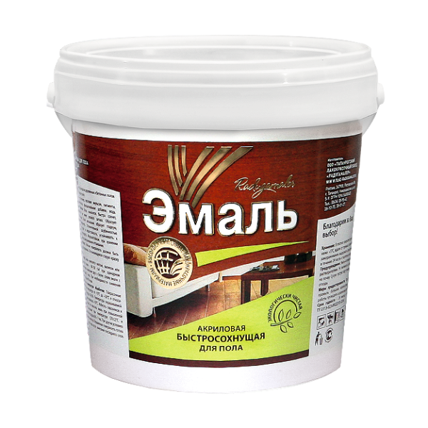 Эмаль акриловая для пола  "Радуга Малер" золотисто-коричневая 0,9 кг(8)         "не грузим при -С°"