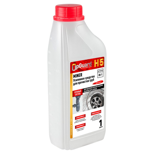 UpGUARD H5 Miner Усиленное средство для прочистки труб 1л готовый состав