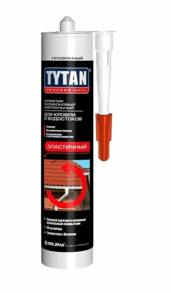 Герметик "Tytan Professional" специлизированный для кровли прозрачный 310 мл.