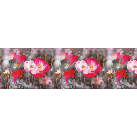 Фартук "Маковое поле" ABS-пластик (термоперевод) 3000*600*1,5мм