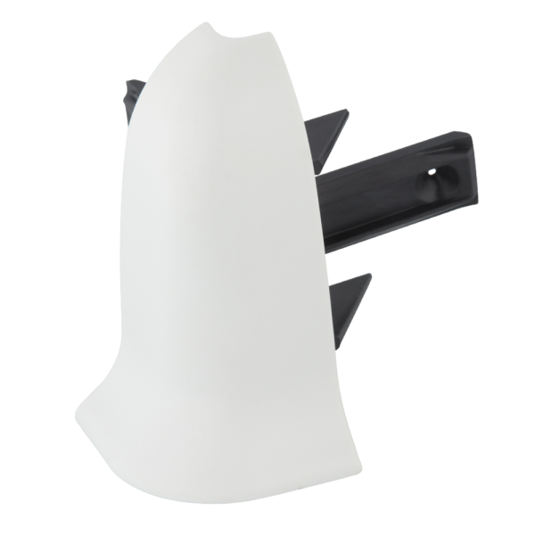 Угол наружный с держателем к плинтусу "WIMAR" 58мм Белый матовый (уп. 2шт)