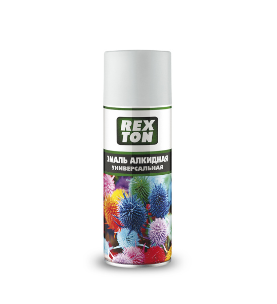 Эмаль универсальная белая матовая REXTON аэрозоль 520мл (12) (RT-100.30)