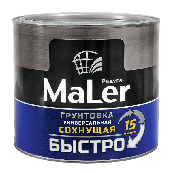 Грунтовка  универсальная  "Радуга Малер" быстросохнущая коричневая 1,9