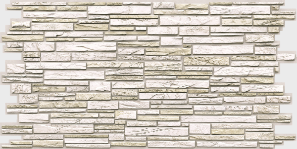 Панель ПВХ Мозайка Камень "Пластушка белая"  0,3мм 955х488мм (10) Регул