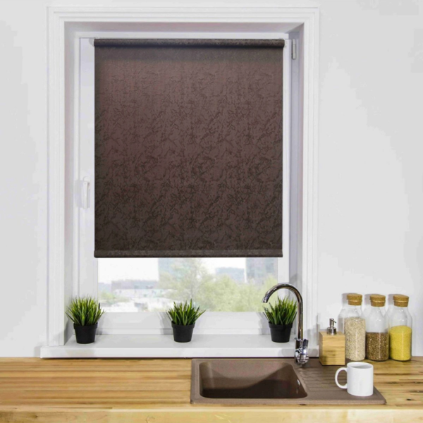 Мини Ролета Жаккард LM 66-28  72*160 (коричневый)