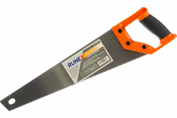 Ножовка по дереву 400мм универс.заточка 7з/д закал 2-компон.рук"Runex Classic" 577401