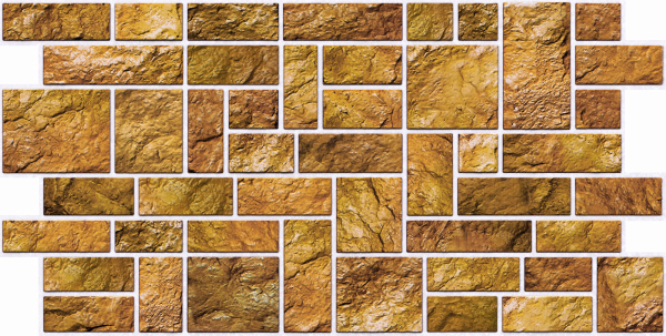 Панель ПВХ Мозайка "Камень Пиленый желтый"  0,3мм 955х488мм (10) Регул