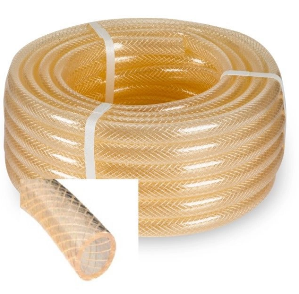 Шланг поливочный Силиконовый армиров, 3/4, 20м, прозрачн, толщина2,0 мм, давление3-9бар  В приДАЧУ