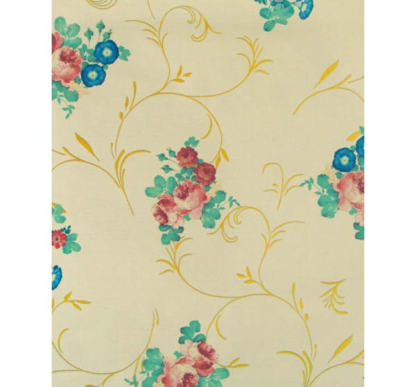 3423 Пленка 0,45*8м самокл.HONGDA букеты пионов на бежевом COLOR DECOR