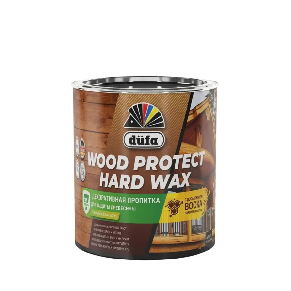 Пропитка "Dufa WOOD PROTECT HARD WAX" каштан 0,75л