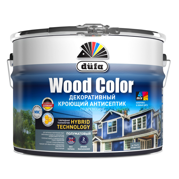 Кроющий антисептик "Dufa WOOD COLOR" тёмный шоколад  0,9л (3)  "НЕ ГРУЗИМ ПРИ -С°"