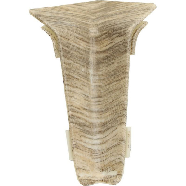 Угол внутренний к плинтусу QUADRO 55мм №518 Дуб Наур (блистеры по 2шт)