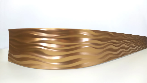 Карниз потолочный 3-х ряд. 2,0м с блендой+повороты "Бриз 70мм" "BroDecor" №141  золото  N ССС