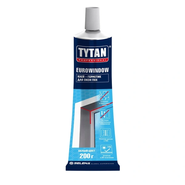 Клей-герметик "Tytan Professional" EUROWINDOW для окон пвх белый 180гр