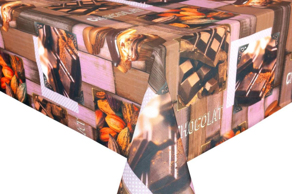 TF-D16  Скатерть DE ROSA хлопковая с тефлоновой пропиткой 1,37*20м