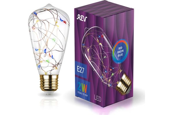 АКЦИЯ Лампа сд VINTAGE RGB Starry конус ST64 2Вт, Е27,2700К,DECO Premium,REV