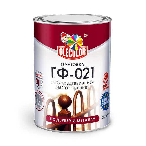 Грунтовка ГФ-021 серая "OLECOLOR" 6кг