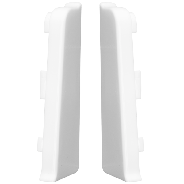 Заглушки к плинтусу  TERA Белый матовый 72мм (2шт)
