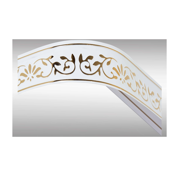 Карниз "Лира" 2,6 белый с золотом МК