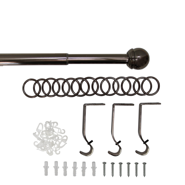 Телескоп.однорядн.карниз, Наконечник Классика, Коньяк, 16/19мм ,160-320см,