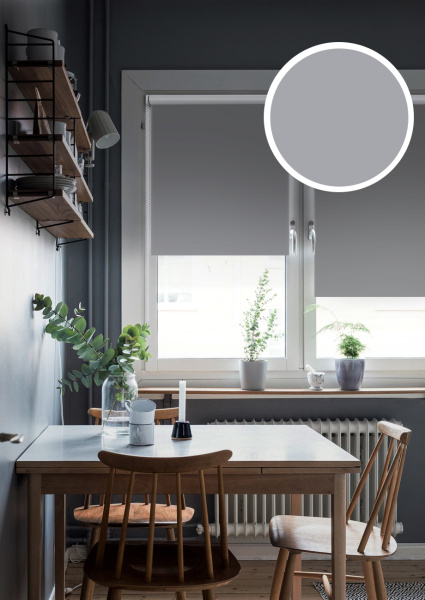 Мини Ролета  Блэкаут  LUX цвет графит 62*170